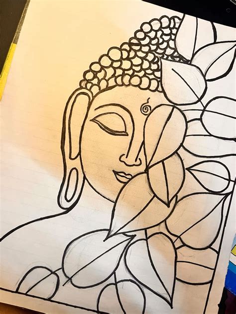 How to draw LORD BUDDHA Step by Step | Easy LORD BUDDHA drawing for ...