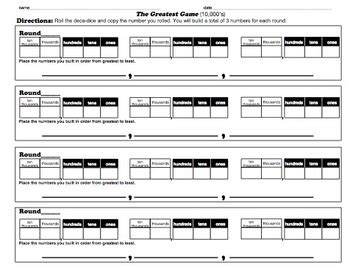 Image result for Ordering Numbers Game