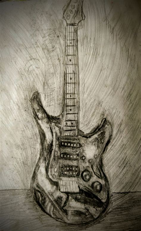 Electric Guitar Pencil Drawing at PaintingValley.com | Explore ...