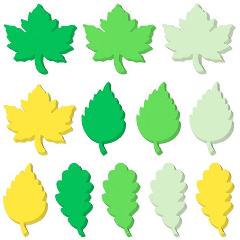 Buy MixTeach 360 Pcs Spring Leaf Paper Cutouts Assorted Green Color ...