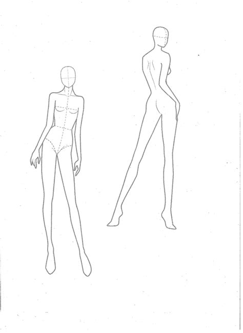 FASHION DESIGN CROQUIS, Fashion Template, Woman's Silhouette, Clothing Sketch, Womenswear Design ...