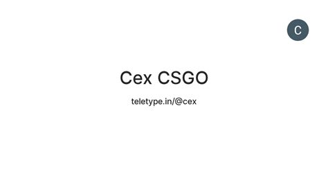 Cex CSGO — Teletype