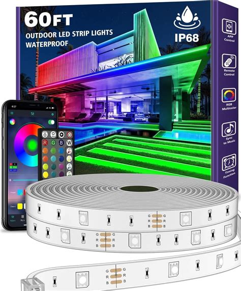 100ft Outdoor LED Strip Lights Waterproof With self-adhesive back,IP68 ...