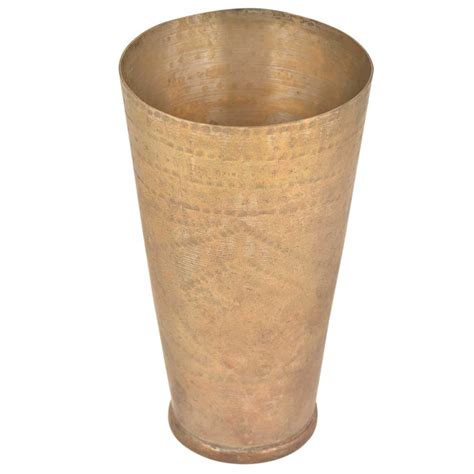 Faded Rustic Triangular Dotted Design Brass Punjabi Glass