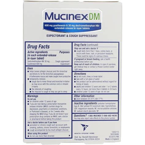 Mucinex DM 12-Hr Expectorant & Cough Tablet 20Ct