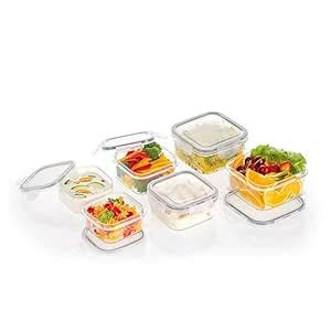 Buy Steelo Sofresh Plastic Kitchen Storage Square Container Set Kitchen ...