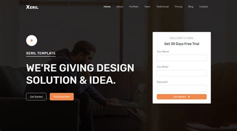 Xeril - Responsive One Page Template