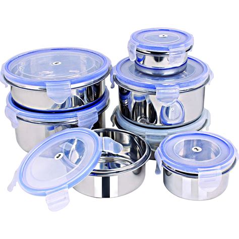 Buy Rema Stainless Steel Container Set, 7 Piece, Silver Online at Low ...
