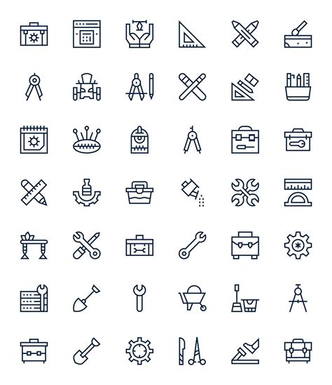Tools Premium Bundle with 42 High Resolution Grid Fitted Regular Line ...