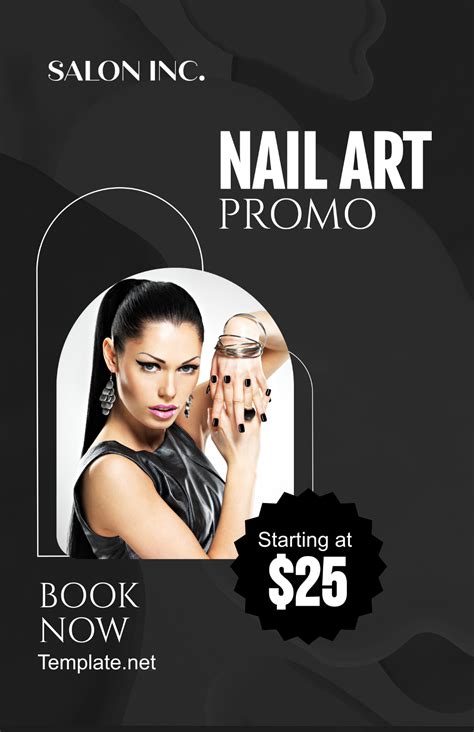 Free Salon Nail Art Promotion Poster Template to Edit Online