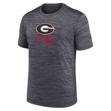 Nike Georgia Bulldogs Campus Center Block Velocity Performance T-Shirt ...