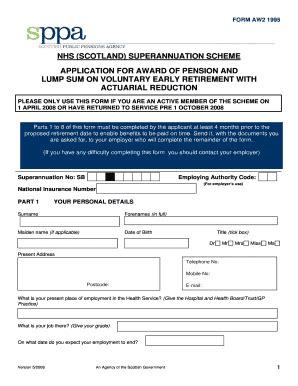 Fillable Online nhs aw2 form Fax Email Print - pdfFiller