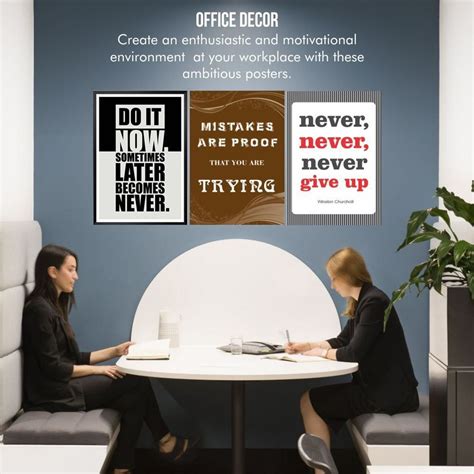 Poster Combo pack of Motivational Quote wall poster For Office And ...