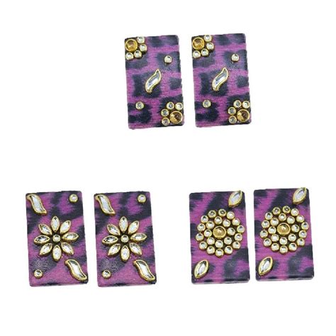 Buy Acrylic Kundan Beads For Jewellery Making (3 Random Designs, 2 ...
