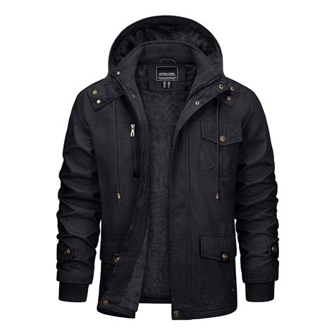 Buy CRYSULLY Men's Cargo Fall Casual Winter Coats Cotton Ripstop ...