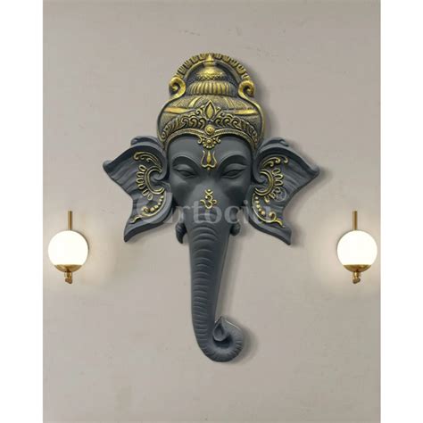 Buy Lord Ganesha Face 3D Wall Art Online - Artociti
