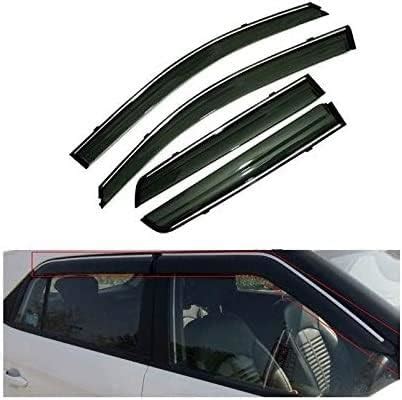 AUTOXYGEN Car Rain Wind Chrome Line Door Visor Side Window Deflector ...