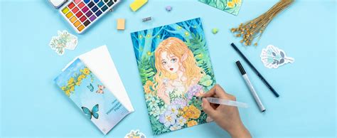 Ohuhu Watercolor Travel Paint Set, 50-color Portable Watercolor Kit for ...