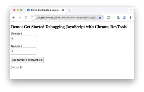 JavaScript Developer Tool to Debug 的图像结果