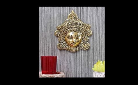 Buy Anshika International Metal Goddess Durga Face Wall Hanging ...
