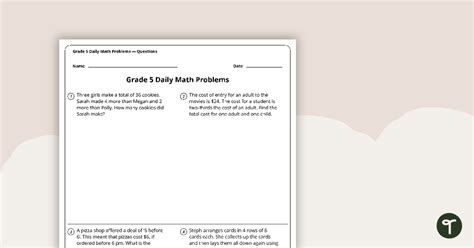 Image result for Grade 5 Math Word Problems