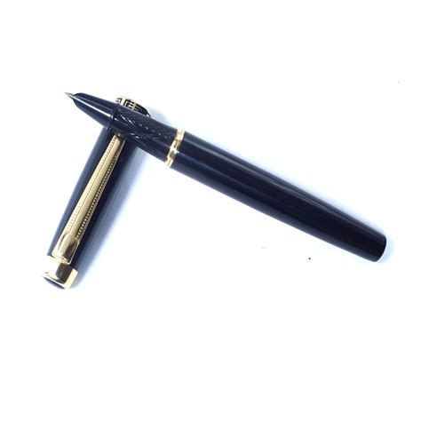 Dikawen 883 Glossy Black Color Body With Gold Clip And Trim Fine Nib ...