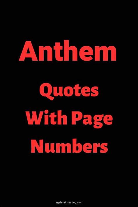anthem quotes with page numbers
