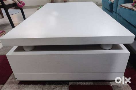 Premium Solid Wooden Center Table Large 55x31.5 ModernWhite Finish ...