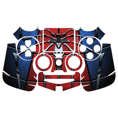 Skin Wrap Vinyl Sticker for DualShock 4 Wireless Controller- Spider Bl ...