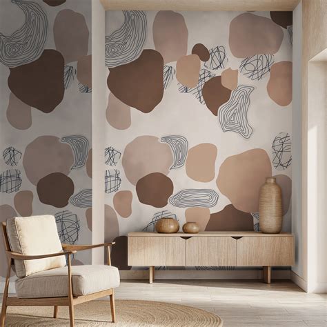 Pebble Mosaic Wallpaper, Mocha Mist | Life n Colors