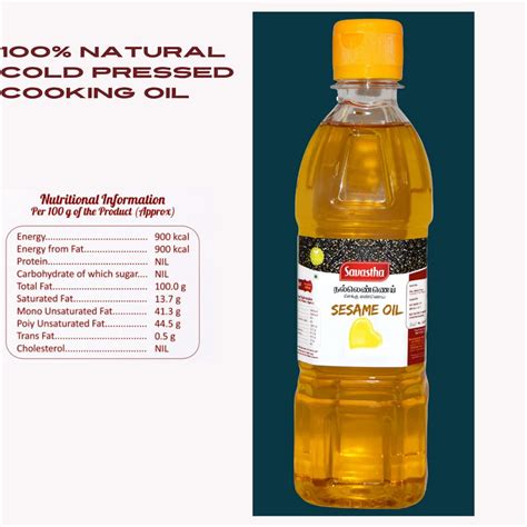 Gingelly Oil | Sesame Oil For Cooking | Natural Cold Pressed | Cholest ...