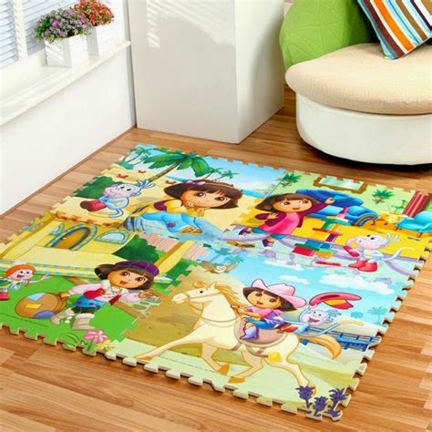 8pcs set Puzzle Rug Comfortable Easy Installation Decorative Baby Floor ...
