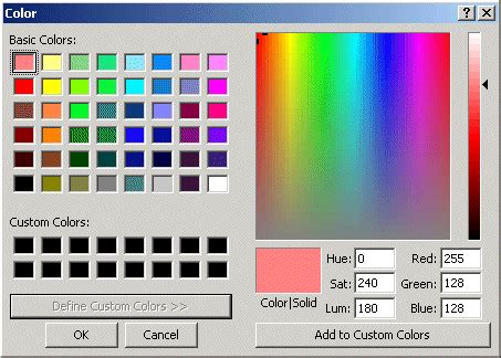 Use Color Dialog 的图像结果