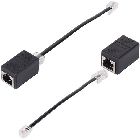 Shonco Rj45 Female To Rj11 Male Adapter, Rj11 To Rj45 Adapter, Ethernet ...