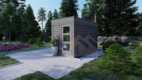 Outdoor Sauna Anthracite, 2×4, 8 m² - siphouse