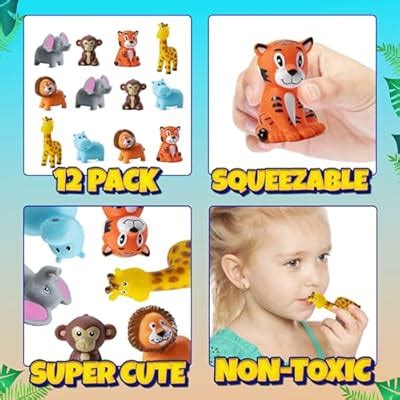 Bedwina Mini Zoo Animals Bath Toys - (Pack of 12) Vinyl India | Ubuy