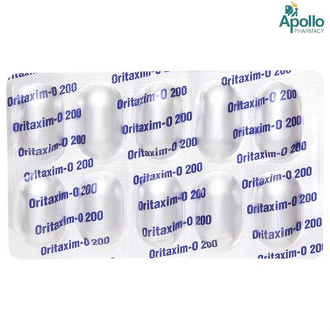 Oritaxim-O 200 Tablet 10's Price, Uses, Side Effects, Composition ...