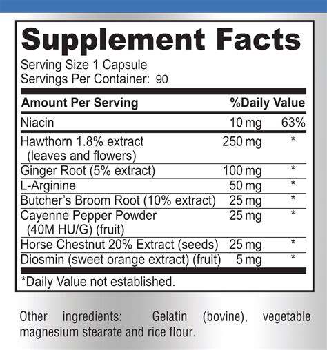 Blood Circulation Supplement with Hawthorn & Butchers Broom - 90 Capsu ...