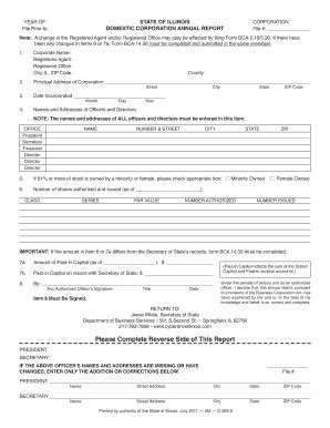 Annual Report Illinois - Fill and Sign Printable Template Online