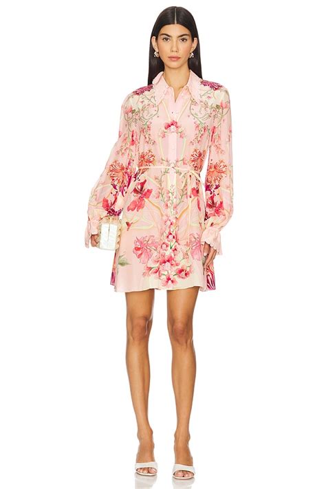 Camilla Shift Shirt Dress in Blossoms And Brushstrokes | REVOLVE