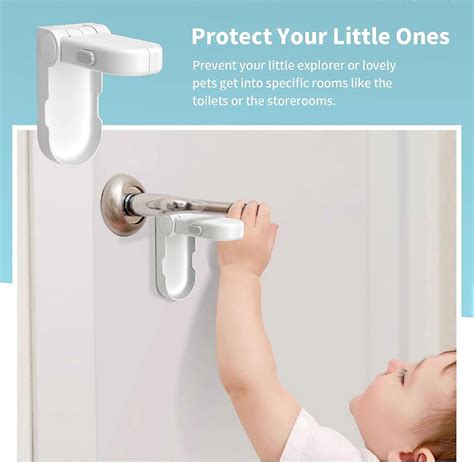Baby Safety Lock Door Stopper (Improved), Pack of 2 Child Safety Locks ...