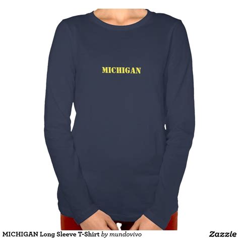 MICHIGAN Long Sleeve T-Shirt | T shirts for women, Team t shirts, Long ...