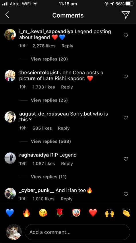 John Cena Paid Tribute To Rishi Kapoor On Instagram After His Death