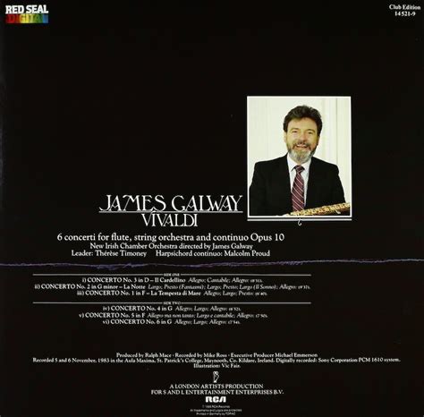 James Galway. New Irish Chamber Orchestra. Vivaldi. 6 concerti opus 10 ...