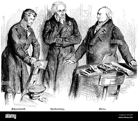 Portraits of Johann David von Scharnhorst, Prussian general, reformer ...