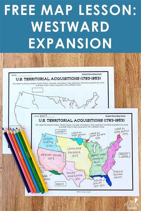 Westward expansion map lesson – Artofit