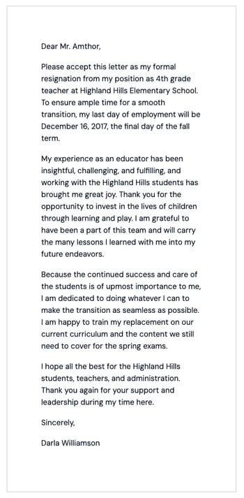 Here’s How I Write a Resignation Letter That Makes a Good Last ...