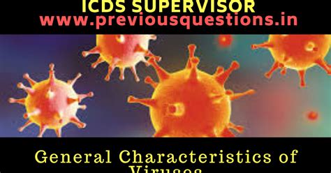 General Characteristics of Viruses- Microbiology |ICDS Supervisor Exam ...