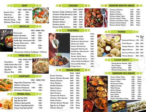 Menu at Toshib Fast Food, Chandigarh, BOOTH NO. 46