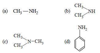 The most reactive amine towards dilute hydrochloric acid is ...